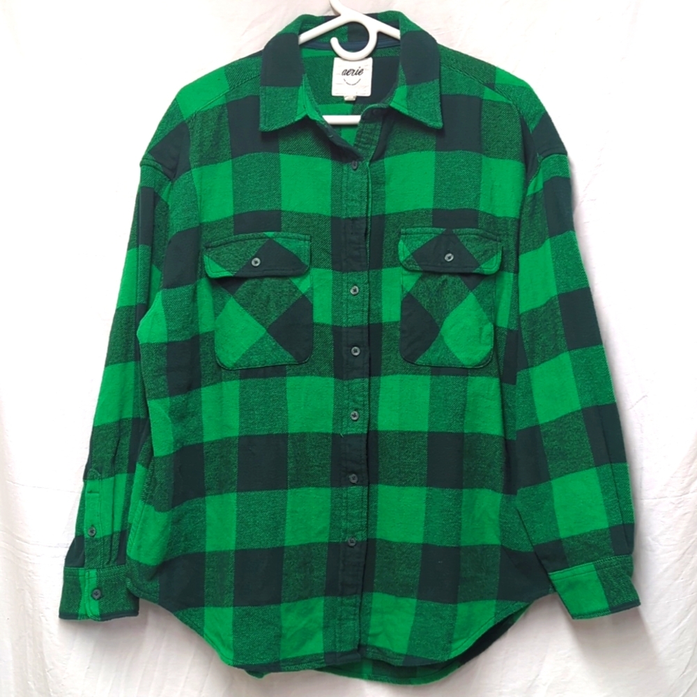 Aerie Flannel‎ Plaid Shirt Top size Small